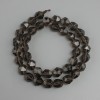 Smoky Topaz Beads, faceted, 10x9mm, length 37cm
