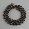Smoky topaz beads smooth sphere 10mm dia. ±, length 37cm ±