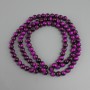 Beads Pink Pink Tiger's Eye (piece) smooth round bead, diameter 8mm±, length 80cm± on fishing line