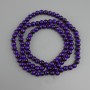 Purple Tiger's Eye Beads (individual) smooth round beads, 8mm diameter ±, length 80cm ± on fishing line