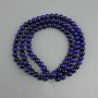 Blue Tiger’s Eye Beads (single) smooth round bead 8mm diameter, thread length 80cm ± on nylon thread