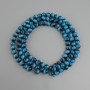Azurite Tiger's Eye Beads (piece) smooth round beads, diameter 8mm±, length 80cm± on fishing line