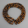 Tiger’s Eye Beads (single) smooth round bead, diameter 8mm±, thread length 80cm±