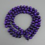Beads Purple Tiger's Eye (single) smooth round bead 10mm dia ±, 80cm± length on fishing line