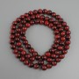 Red Tiger Eye Beads (per piece) Smooth round, 10mm diameter ±, 80cm length ± on fishing line