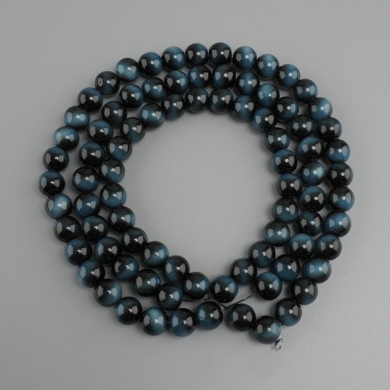 Tiger’s Eye Beads (per piece) smooth round bead, diameter 10mm±, length 80cm± on fishing line
