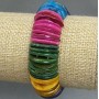 Bracelet, Pearlized Shell, length 18cm ± stretch
