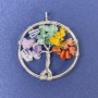 Pendant Tree of Life Assorted Natural Stones 31x36mm
