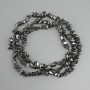 Hematite Beads Chip, diameter 3-8x6-7, 5mm+-, length 78mm+- on thread