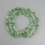 Nephrite Beads chippings, 6-11×3-6 mm, 5 mm+-, length 78 mm+- on thread