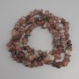 Strawberry Quartz Grains Beads, 8–14×5–8 mm, length 80 mm ± on thread
