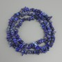 Lapis Lazuli Bead Chip, 7-12×1.5-4.5mm diameter, 76mm length on thread
