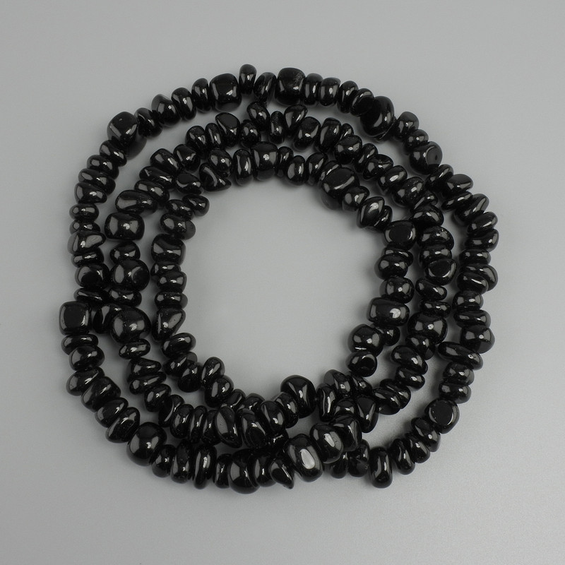Agate Pebble Beads, 9–12×5–6.5 mm, thread length 80 cm ±