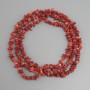 Coral Beads Nuggets, diameter 4–13×3–5mm, length 80 cm ± on thread