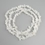 White Quartz Nugget Beads, 5–13×4–7 mm, length 78 cm on thread