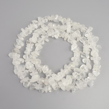 Beads Mountain Crystal Chip, 8-17×4-10 mm, +- length 78 cm on thread