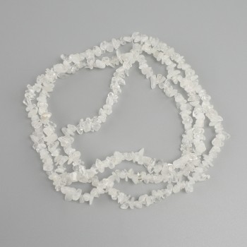 Beads Mountain Crystal Chip, diameter 5-9×2-3, 5mm+-, length 78cm+- on fishing line