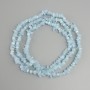 Aquamarine Pearls Grains, grain shape, diameter 4-9×2-4mm, length 76cm ± on a fishing line