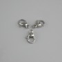 Crimp lobster clasp, silver-tone, 10×5mm