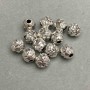 Bead finding insert colour metal - silver, diameter 7mm±, hole diameter 2.2mm±, packaging 20g ~19 pcs.