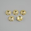 Price per 1 piece. Findings end cap, diameter 7.5×1.5mm ± hole diameter 1.1mm, gold-tone metal