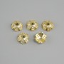 Price per 1 piece. Findings end cap, diameter 7.5×1.5mm ± hole diameter 1.1mm, gold-tone metal