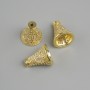 Price per 1pc. Findings end cap, diameter 11x10mm± opening, diameter 1.3mm±, gold-tone metal