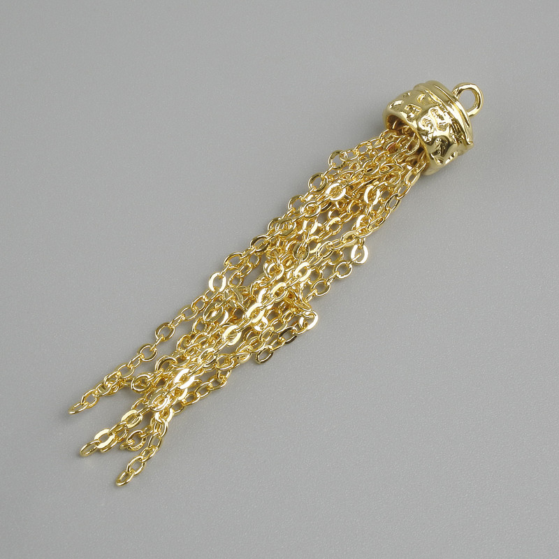 Price per 1 pc. Pendant Chains, gold-toned metal, diameter 8mm±, length 50mm±