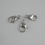 Price per 1 pc. Lobster clasp, 15x8mm diameter, metal colour silvery