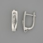 Earrings posts for earrings, silver-toned metal 19x5mm + - pair