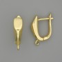 Earrings posts in golden metal 18×5mm + - pair