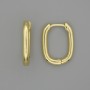 Earrings posts in golden metal 18×2.5 mm + - pair
