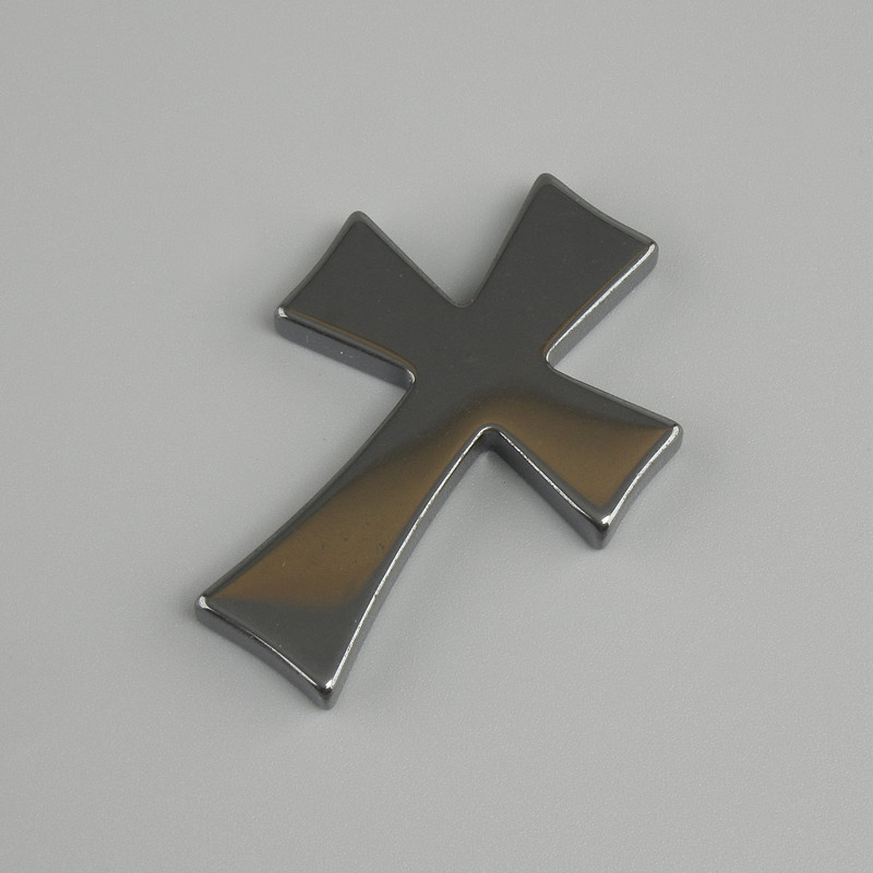 Pendant base for pendant Hematite cross 39×27mm± with pin hole