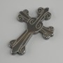 Hematite Cross Pendant, diameter 64×44mm± hole 0.9mm+