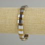 Hematite Bracelet Link, diameter 10x7mm± 10x2mm±, length 18cm± Stretch