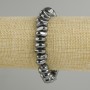 Hematite Bead Stretch Bracelet, 11x4.5mm+-, 18cm length