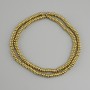 Hematite Rondelle Beads, 4x2mm ± Gold color, 40cm+ length