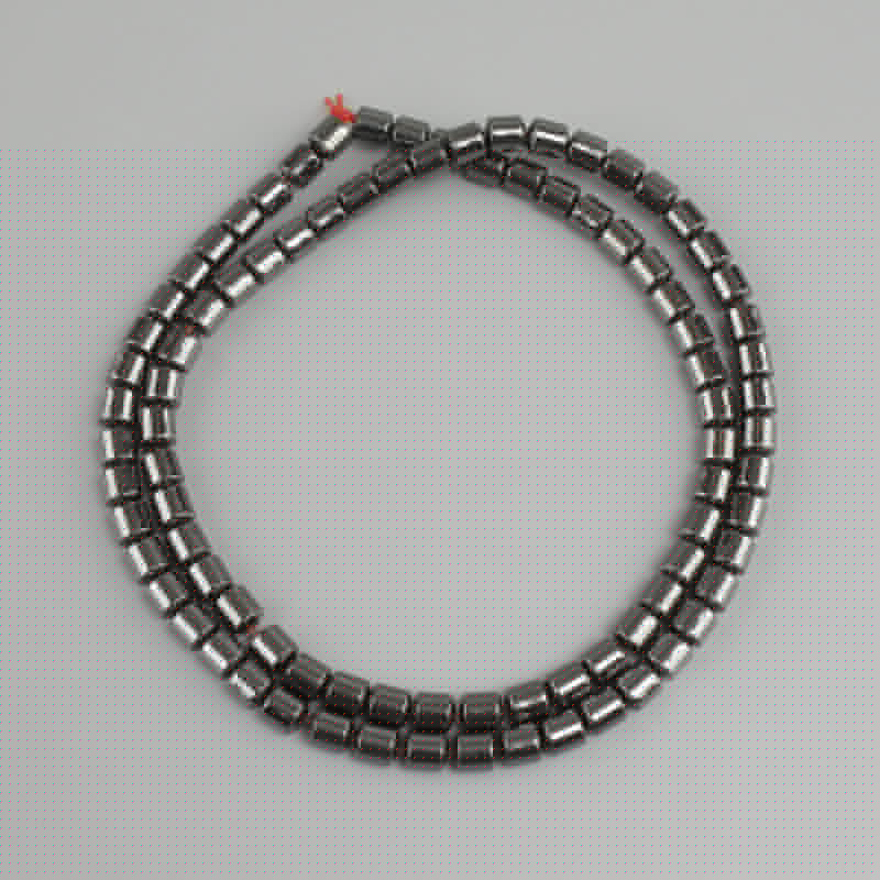 Hematite Beads Cylinder, diameter 4x4mm, length 40m+-
