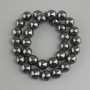 Faceted Hematite Beads 11.5 mm sphere, diameter 11.5mm, length 38cm on thread