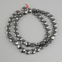 Hematite Beads Coin Shape, 8mm diameter ±, 41cm strand ± on thread