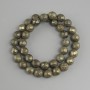 Pyrite Beads Faceted Round Bead, Ø 9.5mm ±, 38cm length