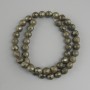 Pyrite Beads faceted round 8 mm diameter, length 38 cm +-