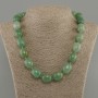 Nephrite Beads Carved Oval Beads, 20×15-16mm Ø, 50cm length with clasp