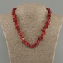Coral Chip Necklace, diameter 8-15×2-6mm+-, length 45cm +- with clasp