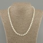 Mother-of-Ppearl Cylinder Beads Necklace, diameter 6×5mm±, length 50cm± with clasp