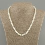 Mother-of-pearl Cylindrical Beads Necklace, diameter 15×6mm, length 45cm ± with clasp