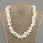 Necklace of Mother-of-Pearl Granules, diameter 12-18×3-6mm+-, length 50cm +- with clasp