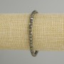 Pyrite Bracelet Faceted Cube, 4x4mm diameter, 18cm length ± stretch