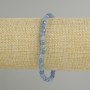 Bracelet Chrysantite (Kyanite) Beaded Cube, 4x4 mm, 18 cm long, Stretch
