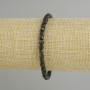 Bracelet Sunstone Obsidian Faceted Cube, 4x4mm diameter, length 18cm, stretch